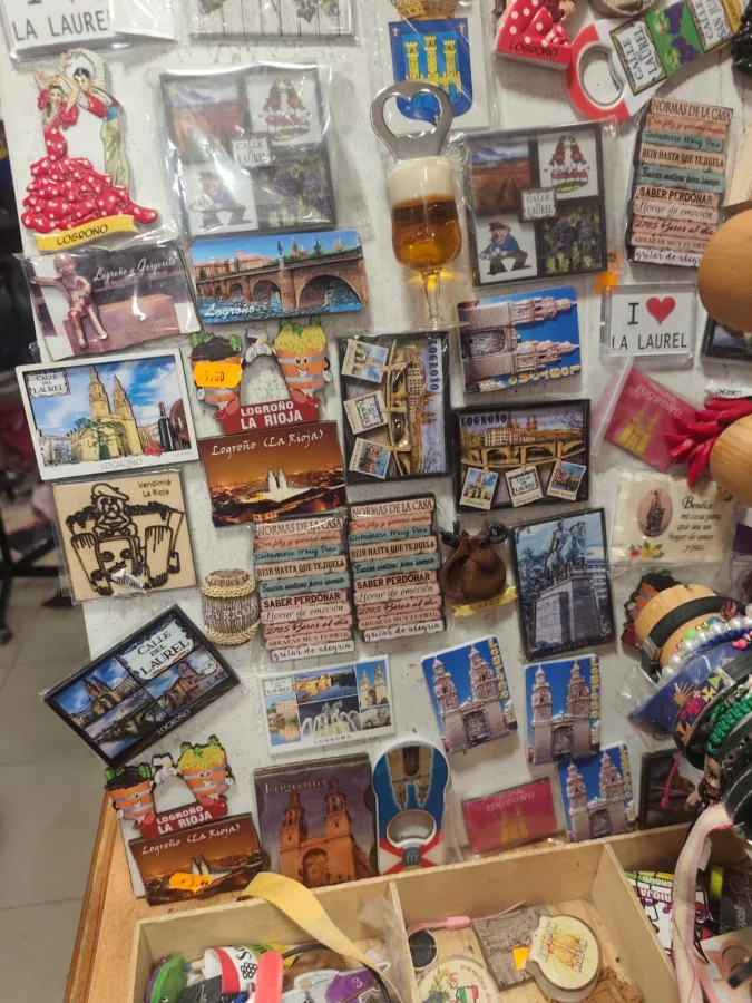 souvenir shop display shelves merchandise