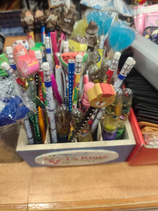 souvenir shop display shelves merchandise