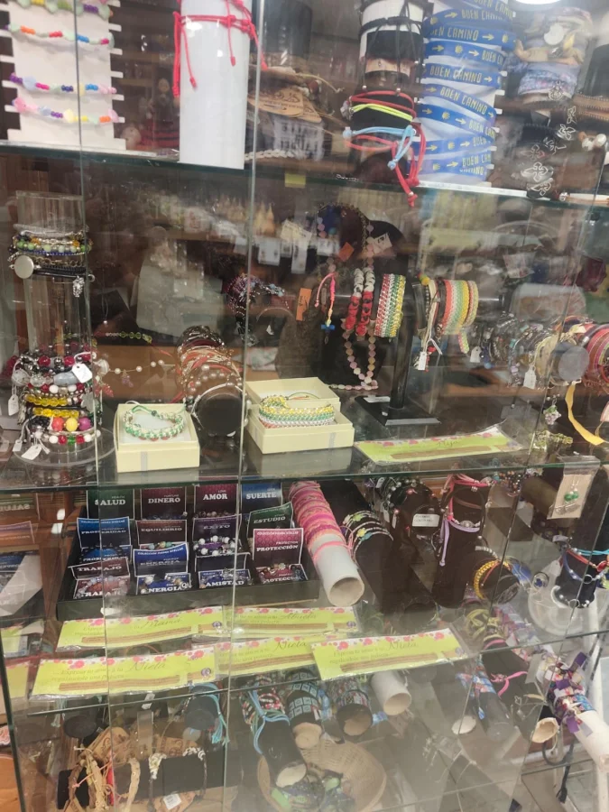 souvenir shop display shelves merchandise