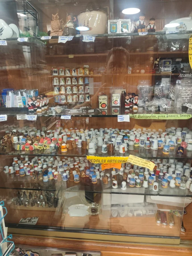 souvenir shop display shelves merchandise